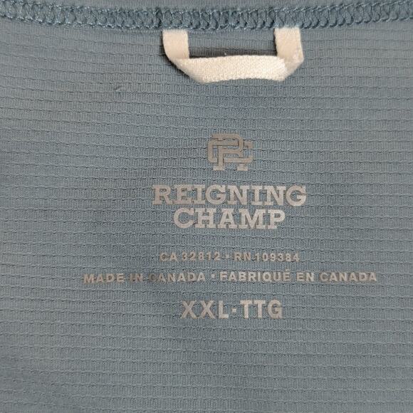 Reigning Champ Performance Mesh Crew Neck T Shirt Green Blue Size XXL - Picture 3 of 4